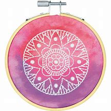 Dimensions Mandala Embroidery Kit #72-75231 4"/10.1 cm Round Learn a Craft